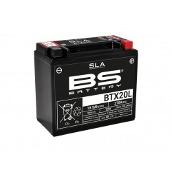 Batterie moto BS BATTERY Haute-performance 12 Volts Sans entretien YTX20L-BS BTX20L-BS