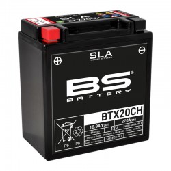 Batterie moto BS BATTERY SLA sans entretien activée usine YTX20CH-BS BTX20CH