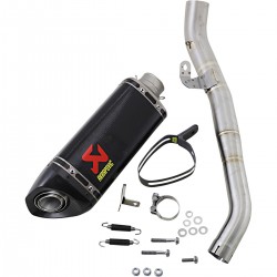 Echappement AKRAPOVIC carbone TRIUMPH 765 STREET TRIPLE 2017-2022