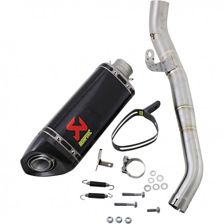 Echappement AKRAPOVIC carbone TRIUMPH 765 STREET TRIPLE 2017-2021