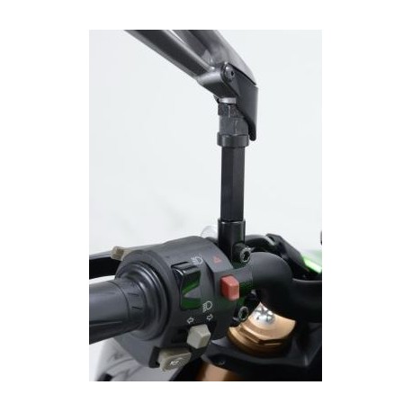 Réhausses de rétroviseur moto R&G RACING M10 x 1,25 x 11,5 - longueur 45mm noir