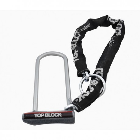 Antivol moto TOP BLOCK SILVER 320CL11 homologué classe SRA avec chaine