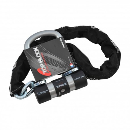 Antivol moto TOP BLOCK NEXUS 104/120C homologué classe SRA avec chaine
