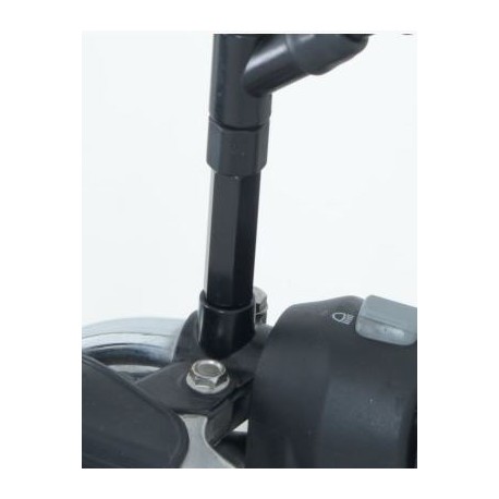 Réhausses de rétroviseur moto R&G RACING M10 x 1,25 x 15mm - longueur 45mm noir