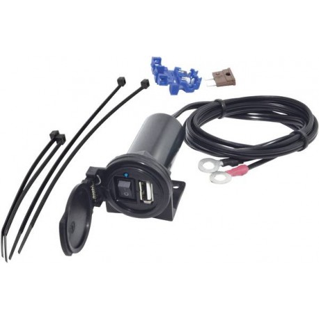 Chargeur Double USB Voiture 12V/24V – Voltmètre LED – Interrupteur Tactile – Étanche Pour Bateau, Camping-car, Moto