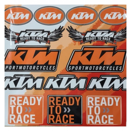 Planche autocollants KTM