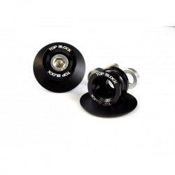 Paire de diabolos TOP BLOCK M8 KAWASAKI avec flasques de protection pour le bras oscillant