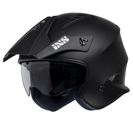 Casque moto jet IXS avec Pare-soleil intégré, casque moto scooter chez  equip'moto