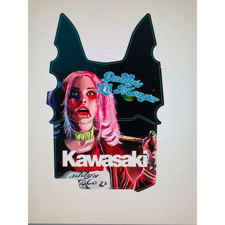 Kit déco passage de roue HARLEY QUINN KAWASAKI 650 NINJA 2017-2020