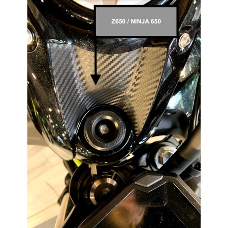 Kit déco look carbone protection porte-clefs KAWASAKI 650 NINJA Z650 2017-2020