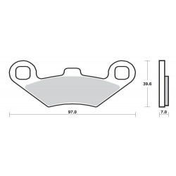 Plaquettes de frein BREMBO Scooter métal fritté - 07104XS