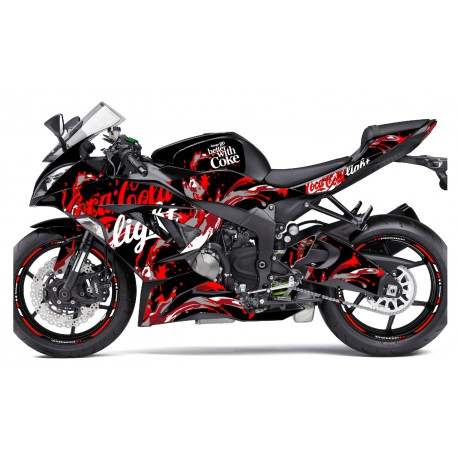 Kit déco COCA KAWASAKI ZX6R 2013-2018