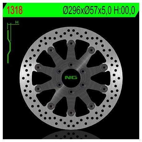 Disque de frein NG BRAKE DISC Flottant 1318 SUZUKI VS 600 INTRUDER VS 750 INTRUDER