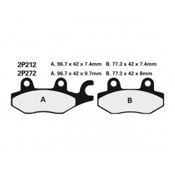Plaquettes de frein route semi-métallique NISSIN 2P-212NS