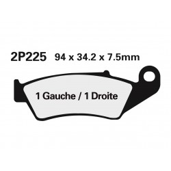 Plaquettes de frein route semi-métallique NISSIN 2P-225NS