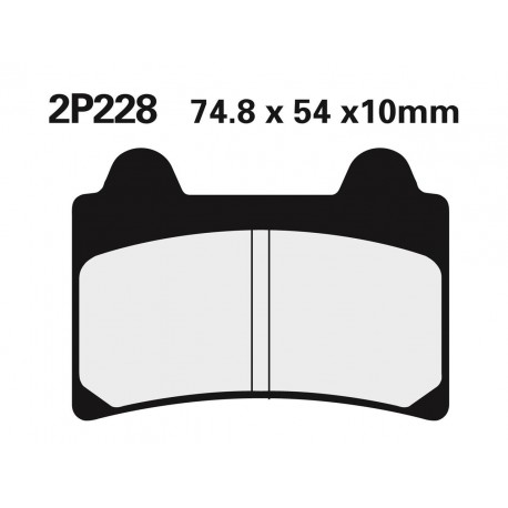 Plaquettes de frein moto NISSIN route semi-métallique 2P-228NS