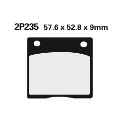 Plaquettes de frein route semi-métallique NISSIN 2P-235NS