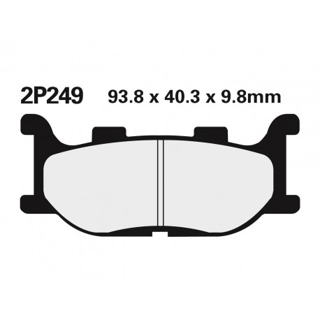 Plaquettes de frein moto NISSIN route semi-métallique 2P-249NS