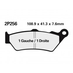 Plaquettes de frein route semi-métallique NISSIN 2P-256NS