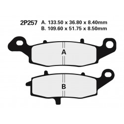 Plaquettes de frein route semi-métallique NISSIN 2P-257NS