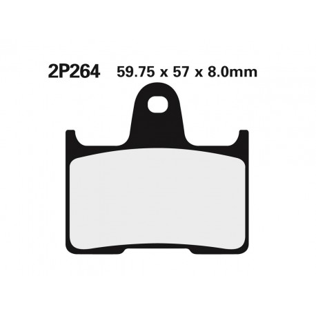 Plaquettes de frein moto NISSIN route semi-métallique 2P-264NS