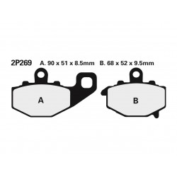 Plaquettes de frein route semi-métallique NISSIN 2P-269NS