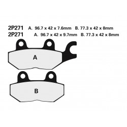 Plaquettes de frein NISSIN route semi-métallique 2P-271NS