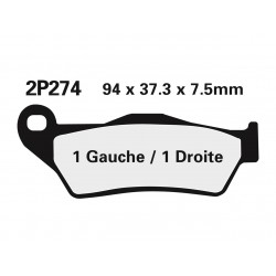 Plaquettes de frein Off-Road semi-métallique  NISSIN 2P-274GS