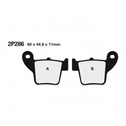 Plaquettes de frein NISSIN route  / Off-Road métal fritté 2P-286ST-MX