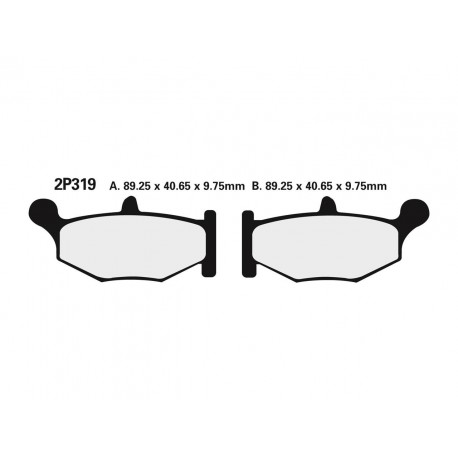 Plaquettes de frein moto NISSIN route semi-métallique 2P-319NS