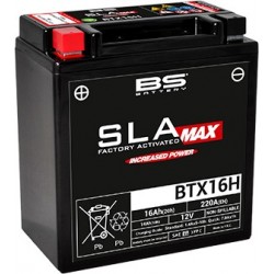Batterie moto BS BATTERY SLA Max sans entretien activée usine YTX16H BTX16H