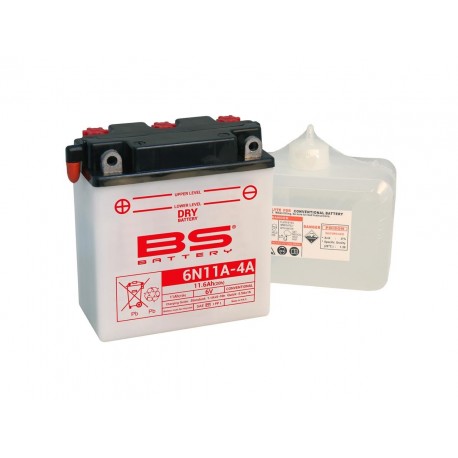 Batterie moto BS BATTERY 6 volts Renforcée 6N11A-4