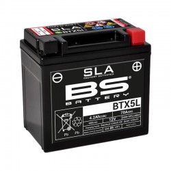Batterie BS BATTERY SLA sans entretien activé usine YTX5L-BS BTX5L