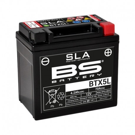 Batterie BS BATTERY SLA sans entretien activé usine YTX5L-BS BTX5L Batterie BS BATTERY SLA sans entretien activé usine YTX5L-BS BTX5L