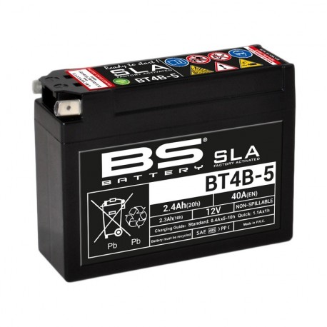 Batterie moto BS BATTERY SLA YT4B-BS BT4B-5 Batterie moto BS BATTERY SLA YT4B-BS BT4B-5