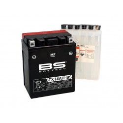Batterie moto BS BATTERY Haute-performance 12 Volts Sans entretien YTX14AH-BS BTX14AH