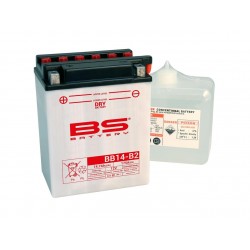 Batterie moto BS BATTERY Haute-performance 12 Volts YB14-B2 BB14-B2