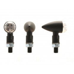Clignotants moto universel Noirs Shell Led avec feu arrière Homologués