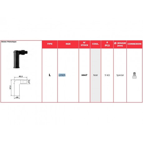 Anti-parasite moto NGK L05EA Anti-parasite moto NGK L05EA