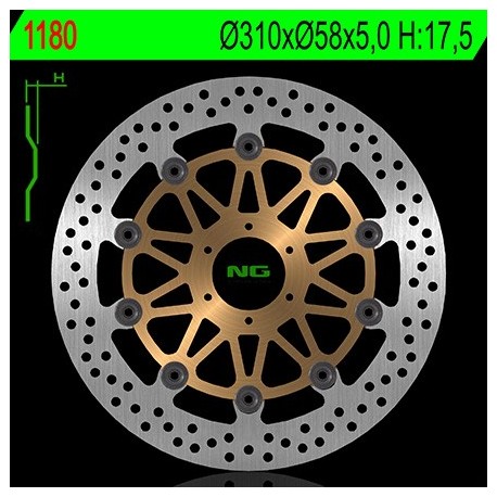 Disque de frein NG BRAKE DISC Flottant - 1180 HONDA CB 1000 F BIG ONE (SC30)