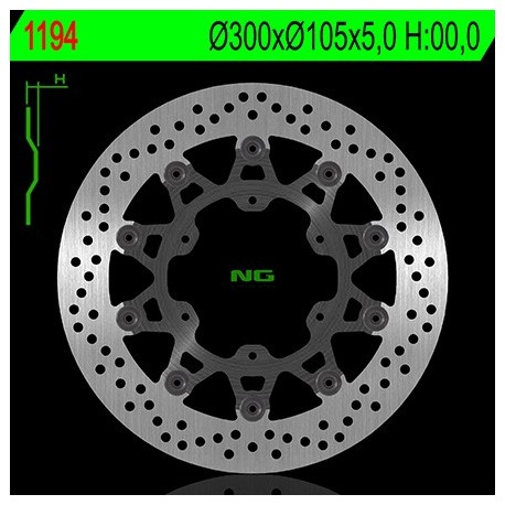 Disque de frein NG BRAKE DISC Flottant - 1194 pour moto