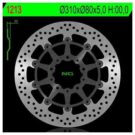 Disque de frein NG BRAKE DISC Flottant - 1213 KAWASAKI ZX6R Z800 VERSYS Z1000 ZZR 1400