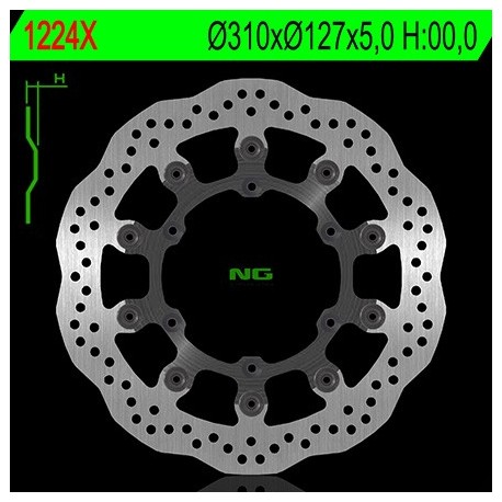 Disque de frein NG BRAKE DISC Pétale Flottant - 1224X HUSQVARNA FS 450 SMR 450 SMR 525 SMR 560