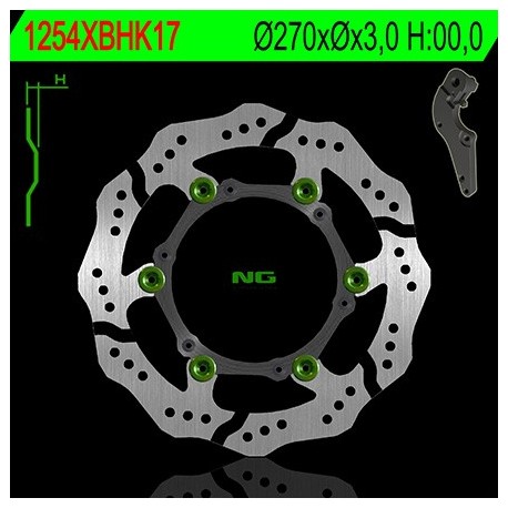 Disque de frein NG BRAKE DISC Pétale Flottant oversize 1254XBH HUSABERG HUSQVARNA KTM