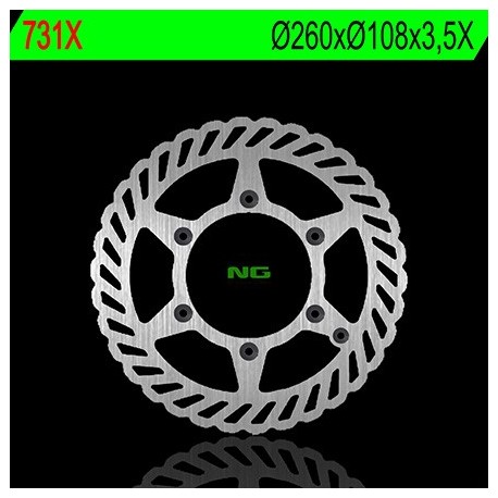 Disque de frein NG BRAKE DISC Pétale fixe - 731X pour moto scooter