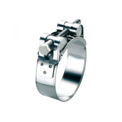 Collier échappement moto en inox diamètre 37-40mm