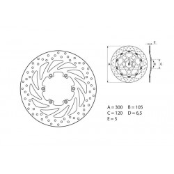 Disque de frein BREMBO Série Oro fixe - 68B407G5