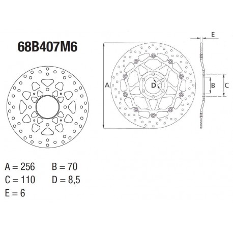Disque de frein BREMBO Série Oro HONDA VFR 750 F INTERCEPTOR VFR 800 F VFR 800 V-TEC VFR 800 X CROSSRUNNER CB1000R CB 1000 R NEO