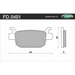 Plaquettes de frein NEWFREN Scooter organique - .FD.0401 BKS