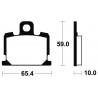 Plaquettes de frein TECNIUM route organique MA47 moto scooter 1